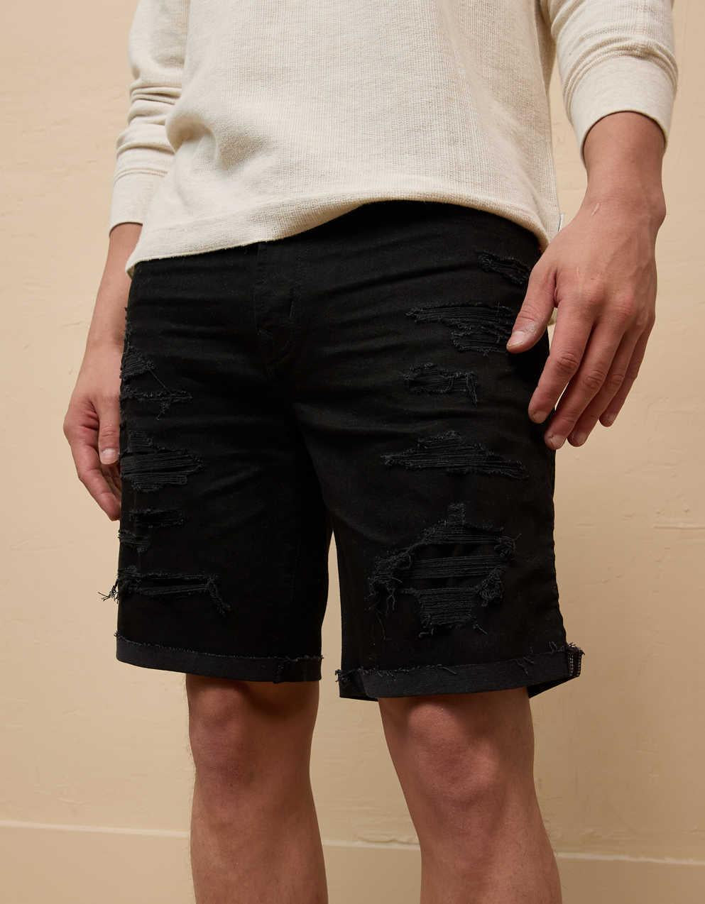 AE 9" AirFlex+ Patched Denim Short
