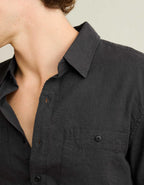 AE Standard Fit Linen-Blend Button-Up Shirt