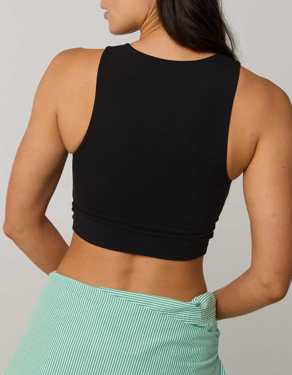 OFFLINE By Aerie Real Me XTRA High Neck Longline Sports Bra