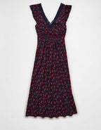 AE Short Sleeve V-Neck Midi Dress