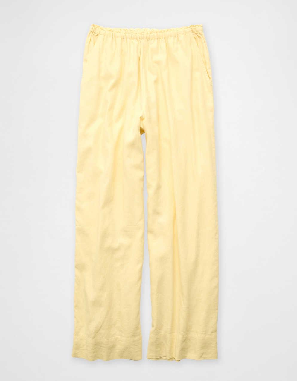 AE Linen-Blend Wide-Leg Pant
