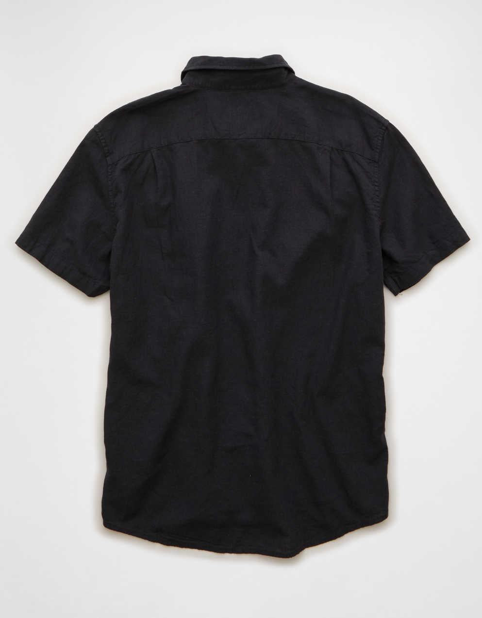 AE Standard Fit Linen-Blend Button-Up Shirt