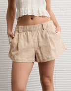 AE Stretch High-Waisted Pleated Trouser Short