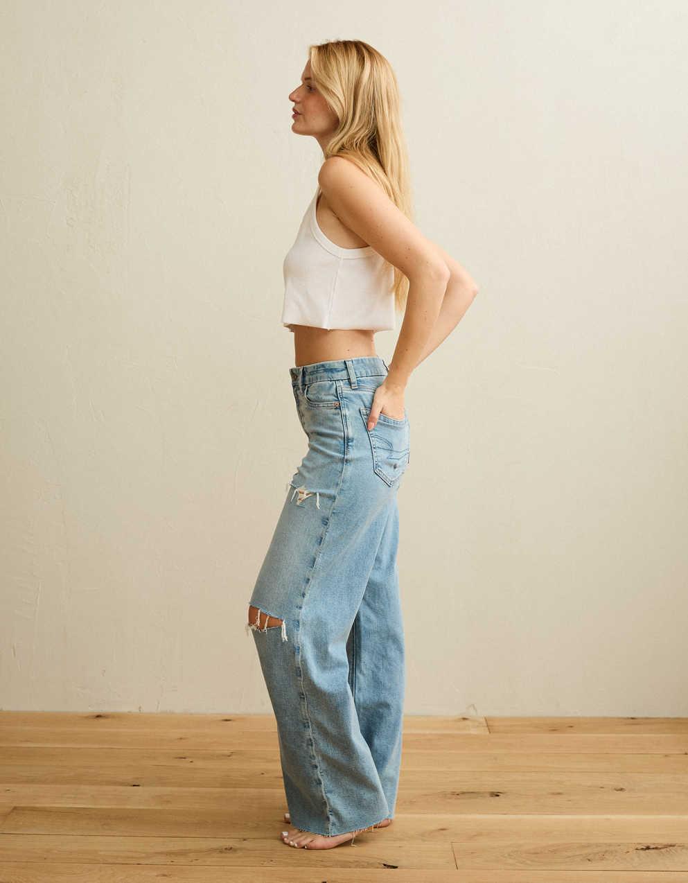 AE Curvy Super High-Waisted Baggy Wide-Leg Jean