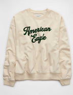 AE Logo Graphic Relaxed Crew Neck Sweatshirt