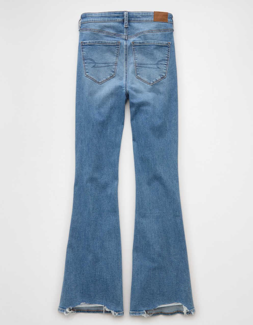 AE Next Level Ripped Super High-Waisted Flare Jean