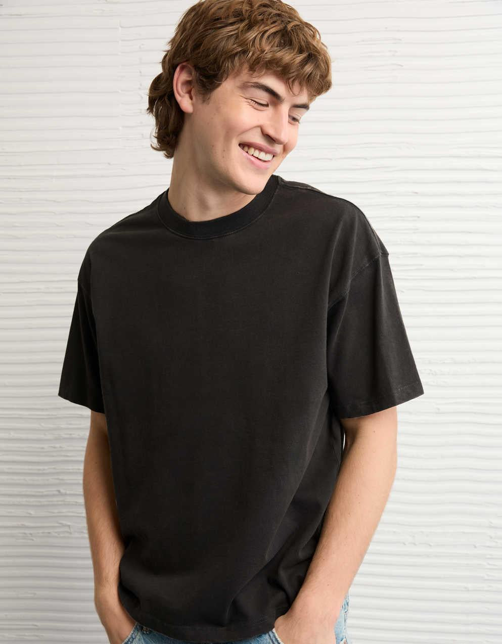AE Boxy Fit Sueded Jersey T-Shirt