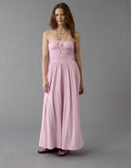 AE Sunchaser Knit Smocked Bodice Midi Dress