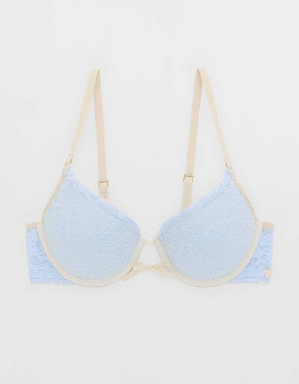 Show Off Vintage Lace Plunge Push Up Bra