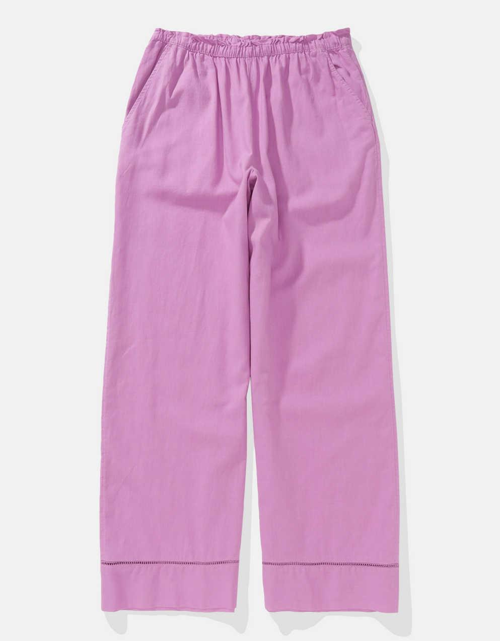 AE High-Waisted Linen-Blend Pull-On Pant