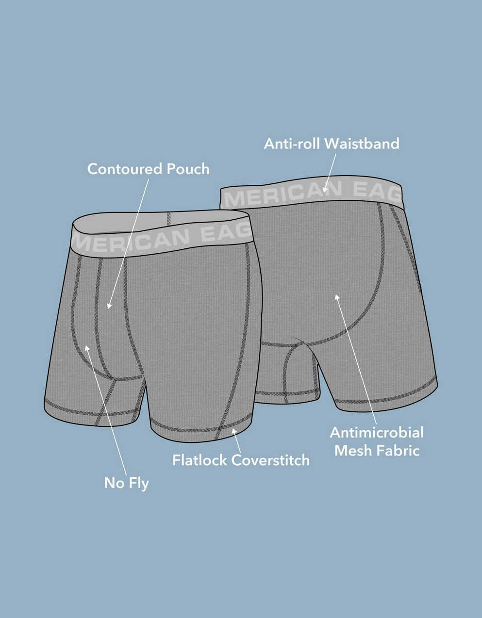 AEO Men's 6" Temp Tech Cooling Mesh Boxer Brief