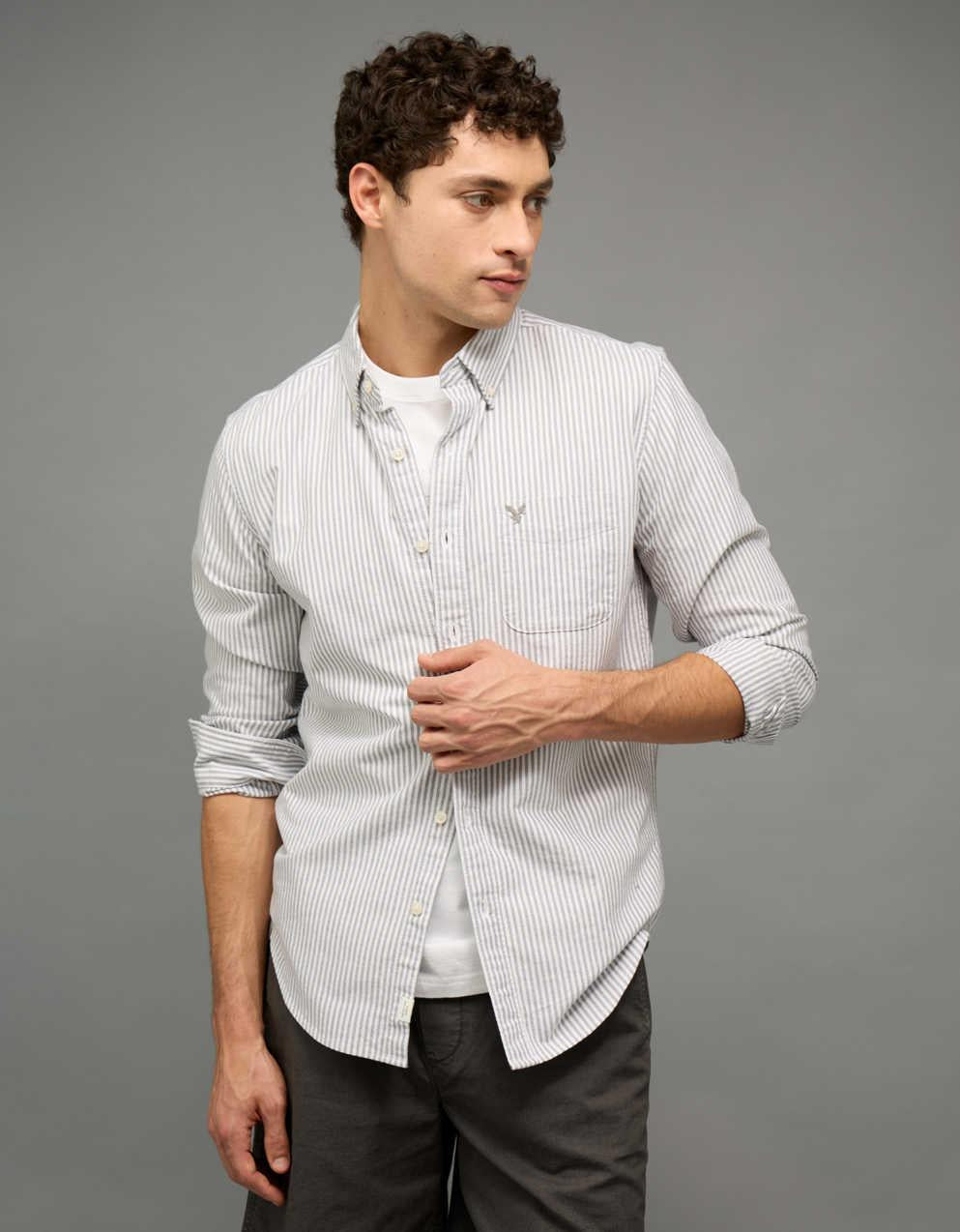 AE Everyday Slim Oxford Button-Up Shirt