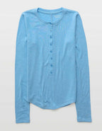 AE Long Sleeve Henley T-Shirt