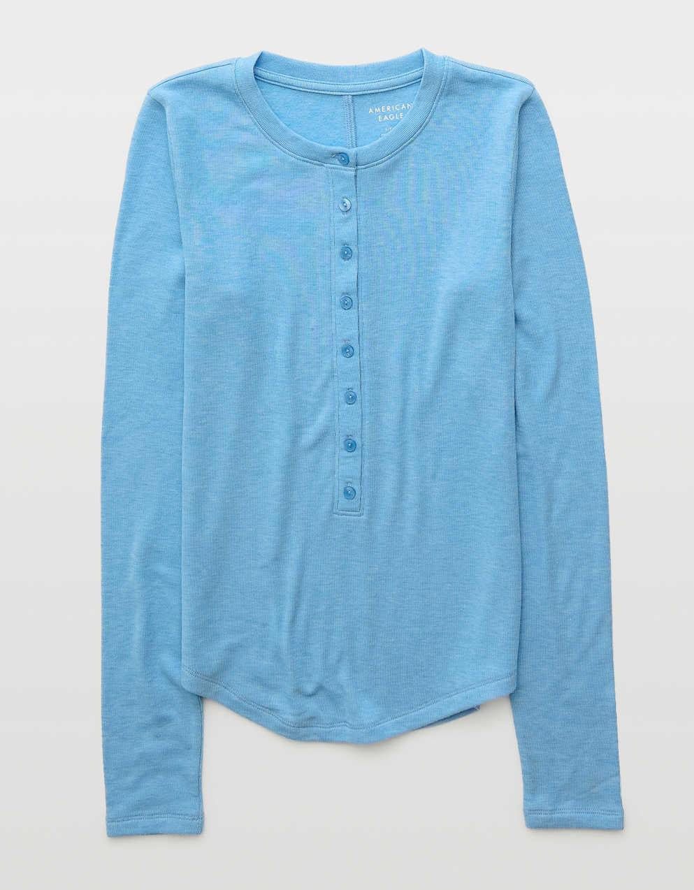 AE Long Sleeve Henley T-Shirt