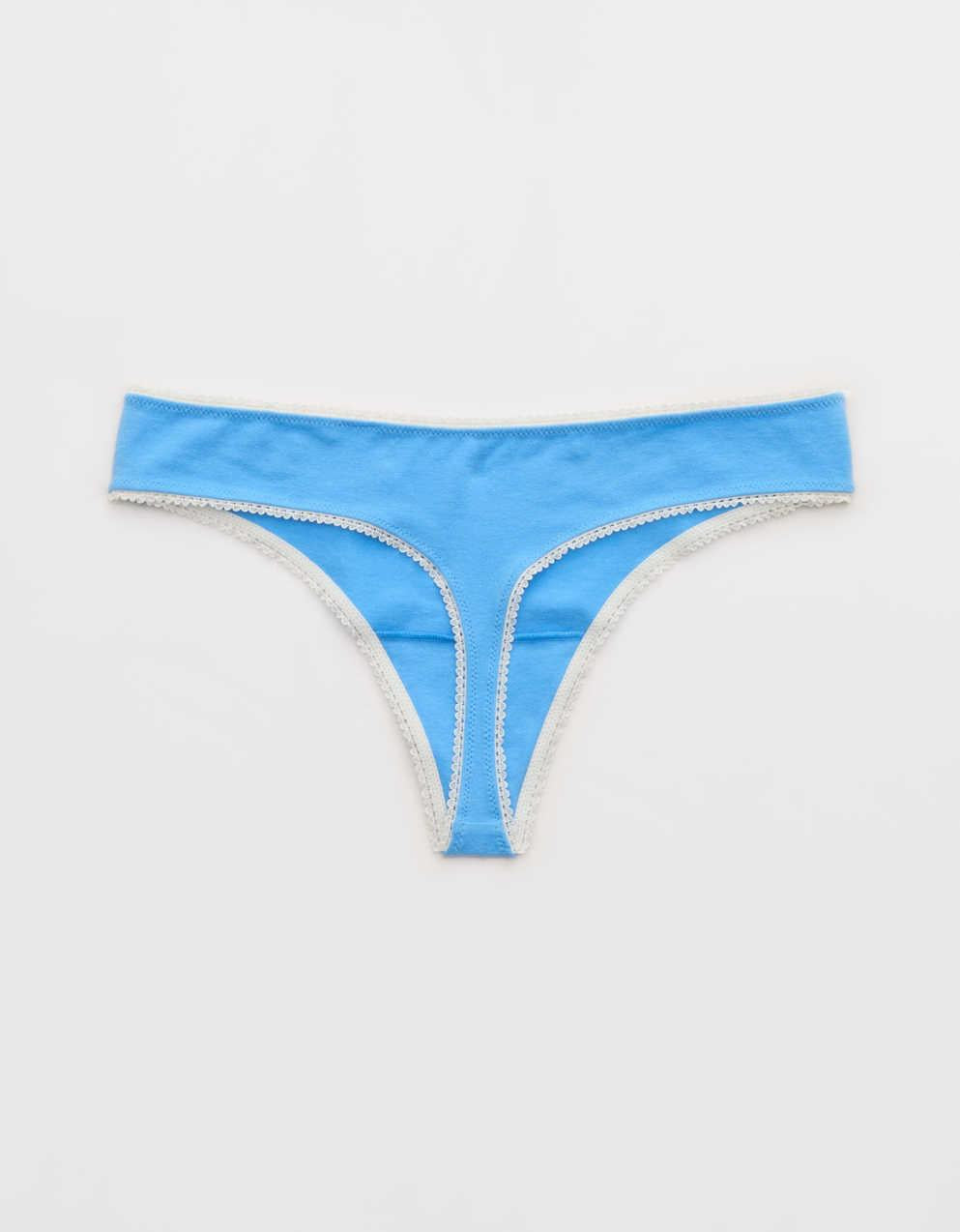 Superchill Cotton Picot Thong Underwear