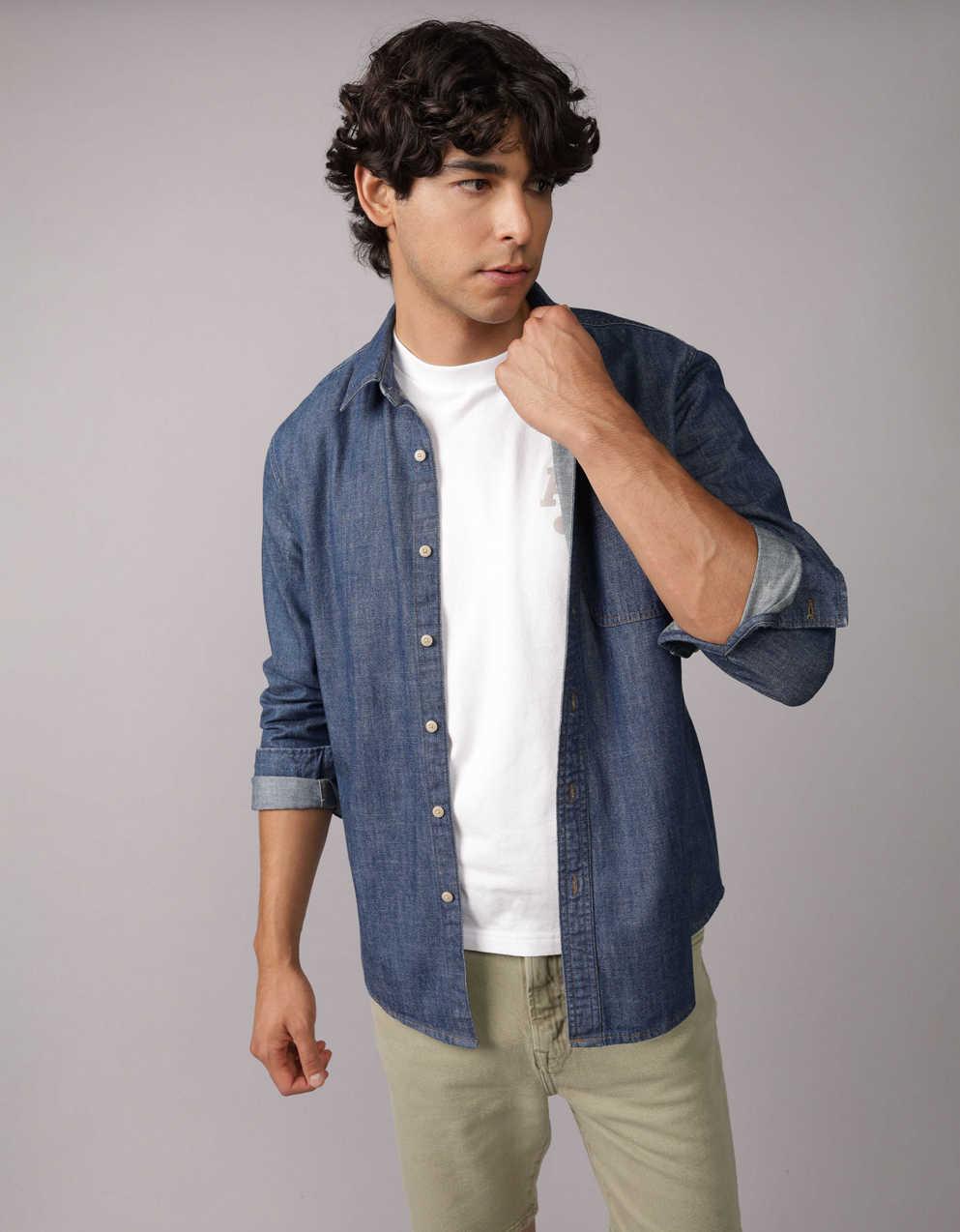 AE Long Sleeve Denim Shirt