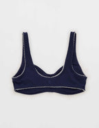 OFFLINE By Aerie Real Me XTRA Rib Picot Sports Bra