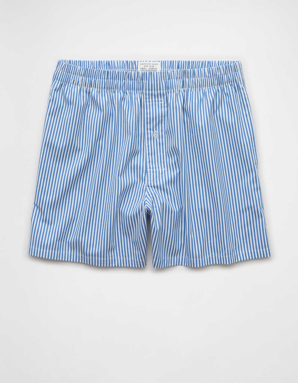 AEO Men's Striped Poplin Pocket Boxer Short