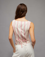 AE Linen-Blend High-Neck Vest