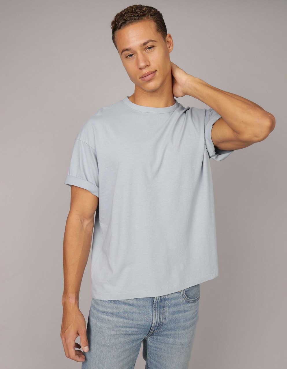 AE Boxy Linen-Blend T-Shirt