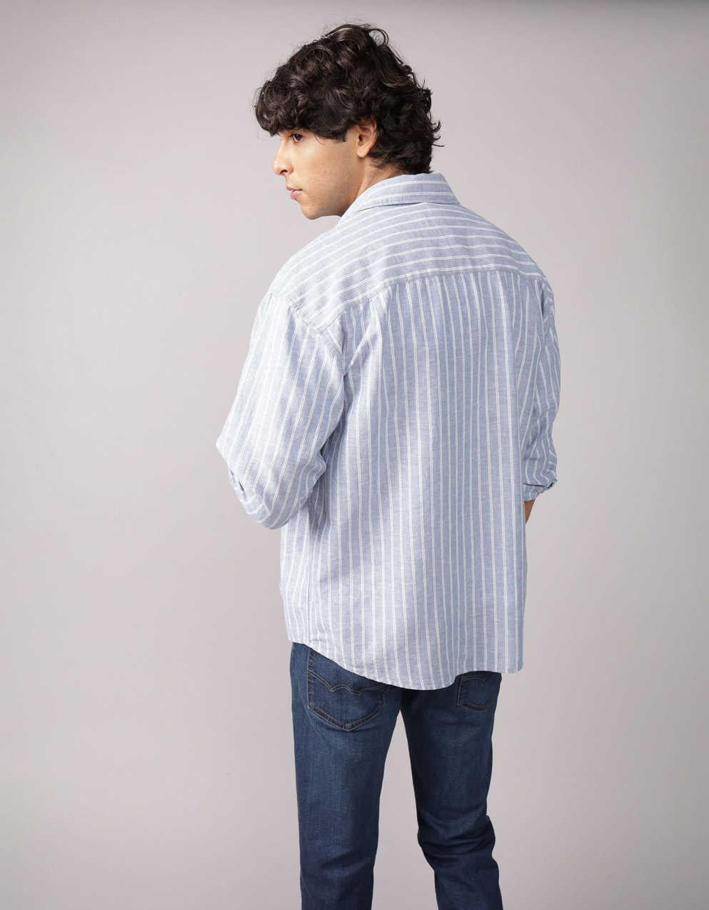 AE Everyday Relaxed Fit Linen-Blend Button-Up Shirt