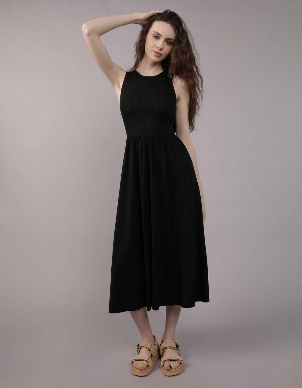 AE Pointelle Knit Midi Dress
