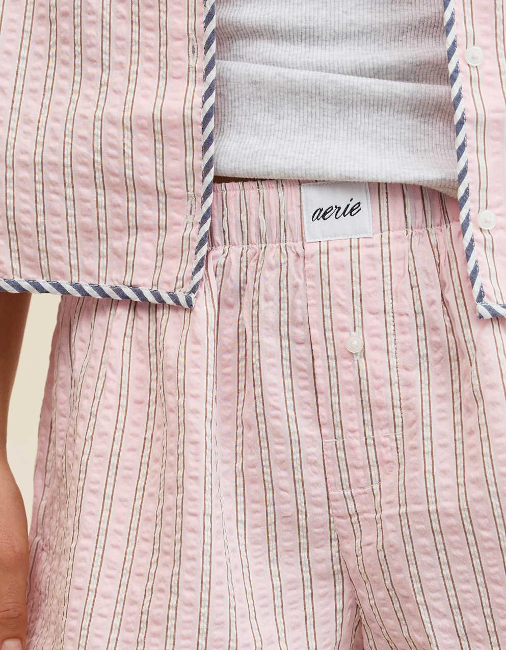 Aerie Seersucker Pajama Boy Boxer