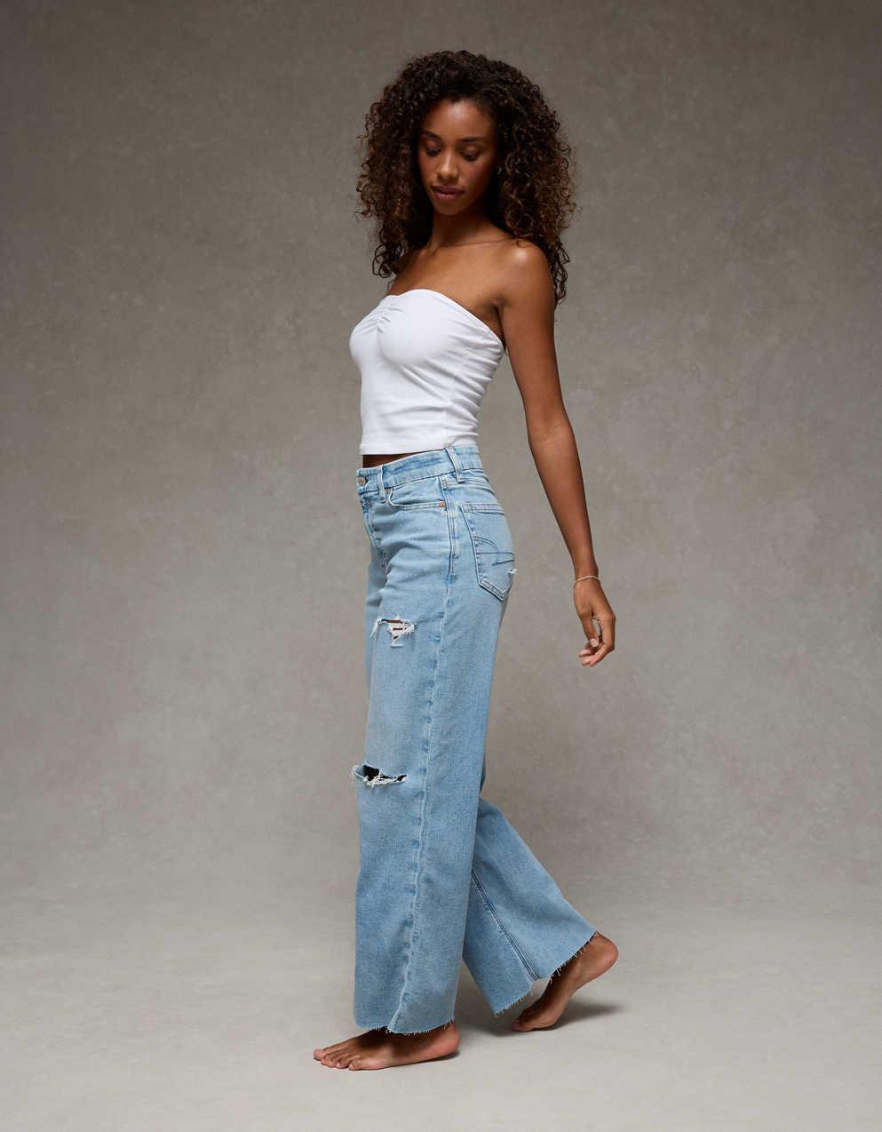 AE Curvy Super High-Waisted Baggy Wide-Leg Jean