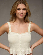 AE Smocked Button-Up Cami