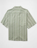 AE Relaxed Fit Linen-Blend Camp Collar Shirt