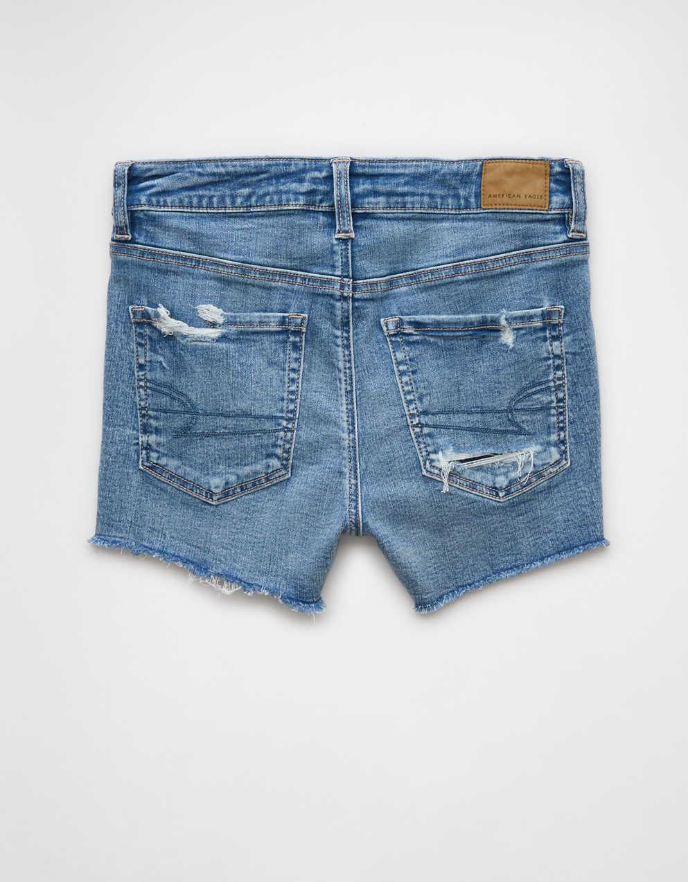 AE Next Level Ripped High-Waisted Denim Short Short