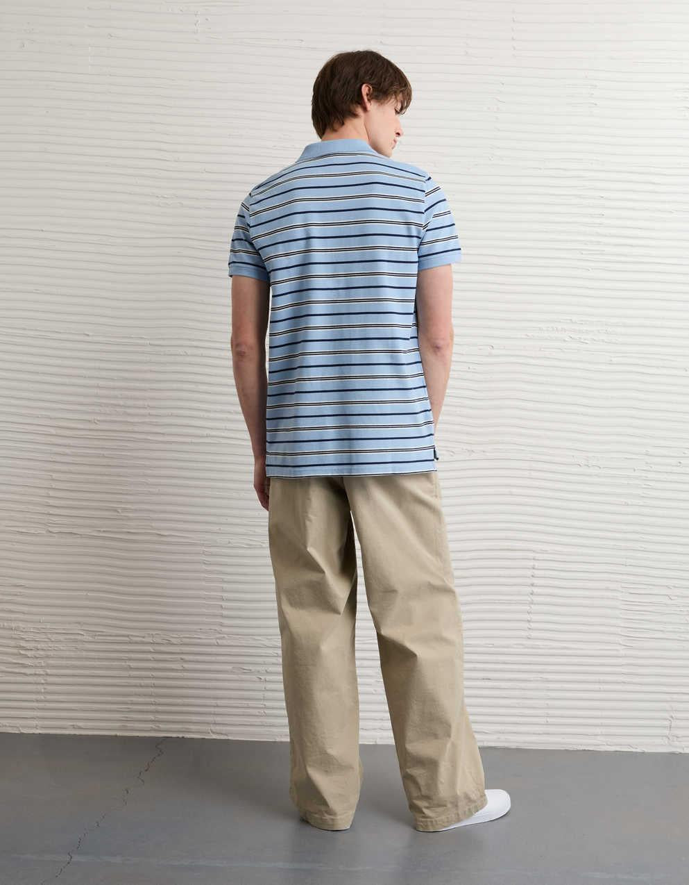 AE Slim Fit Logo Pique Polo Shirt