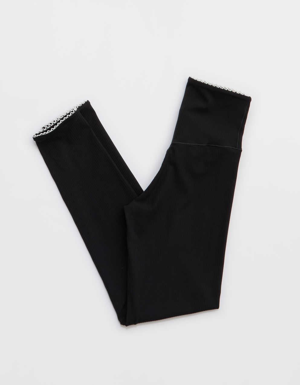 OFFLINE By Aerie Real Me XTRA Ribbed Picot Trim Crossover Legging