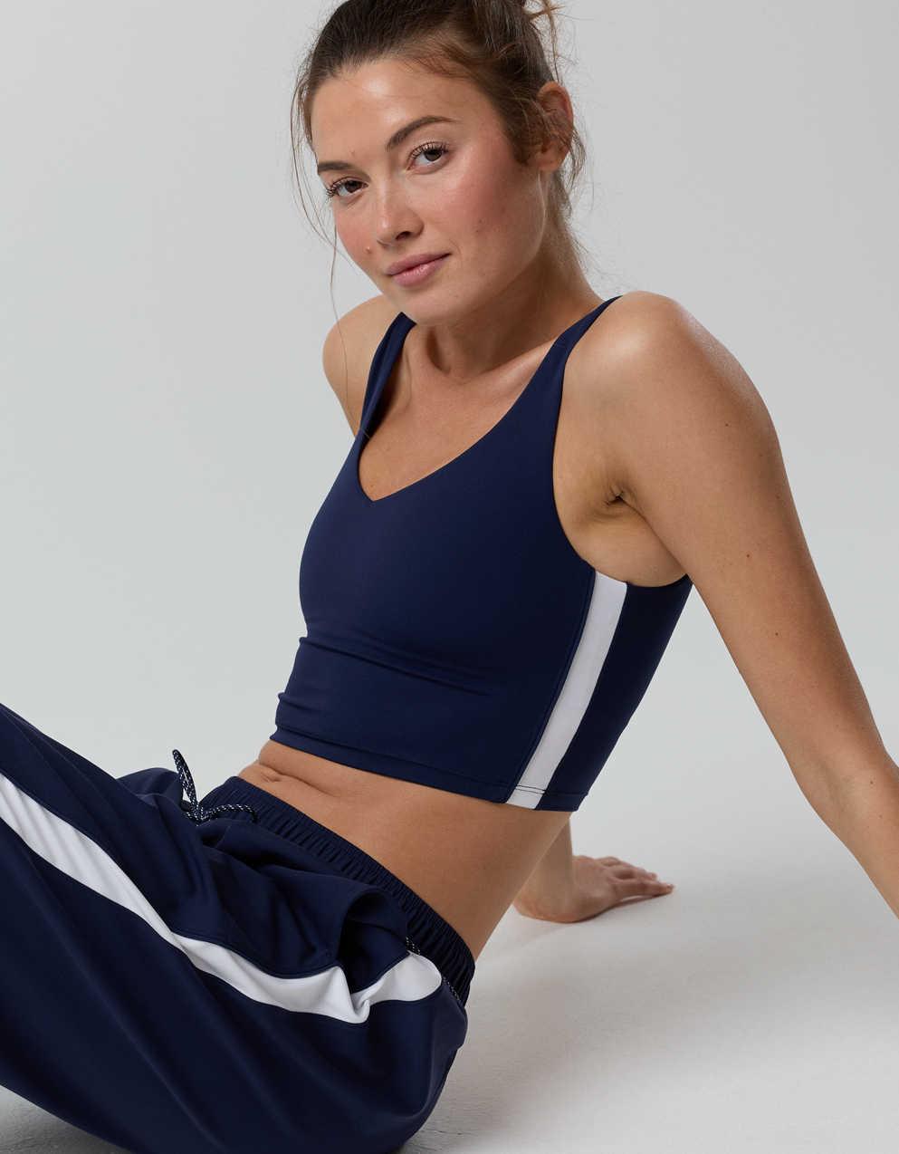 OFFLINE By Aerie Real Me Track Low Key Longline Sports Bra