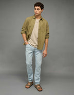 AE Standard Fit Linen-Blend Button-Up Shirt