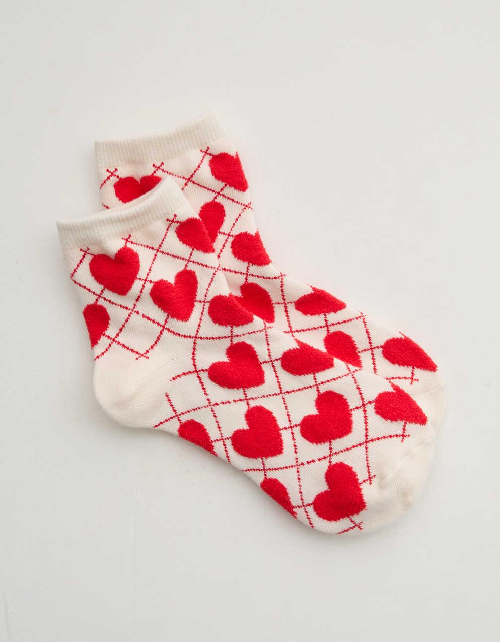 Aerie Fuzzy Quarter Socks