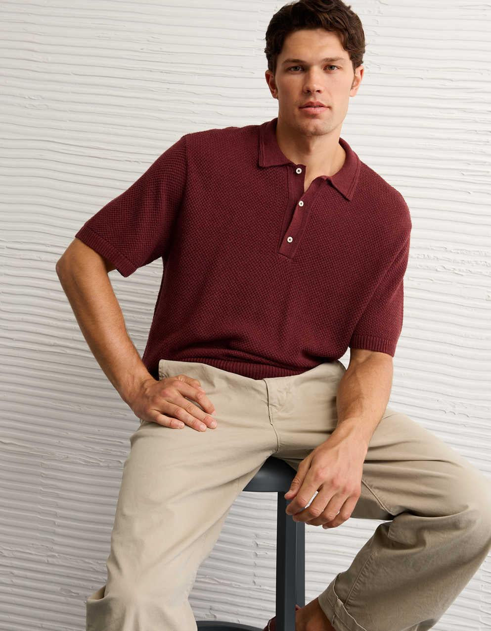 AE Pique Sweater Polo Shirt