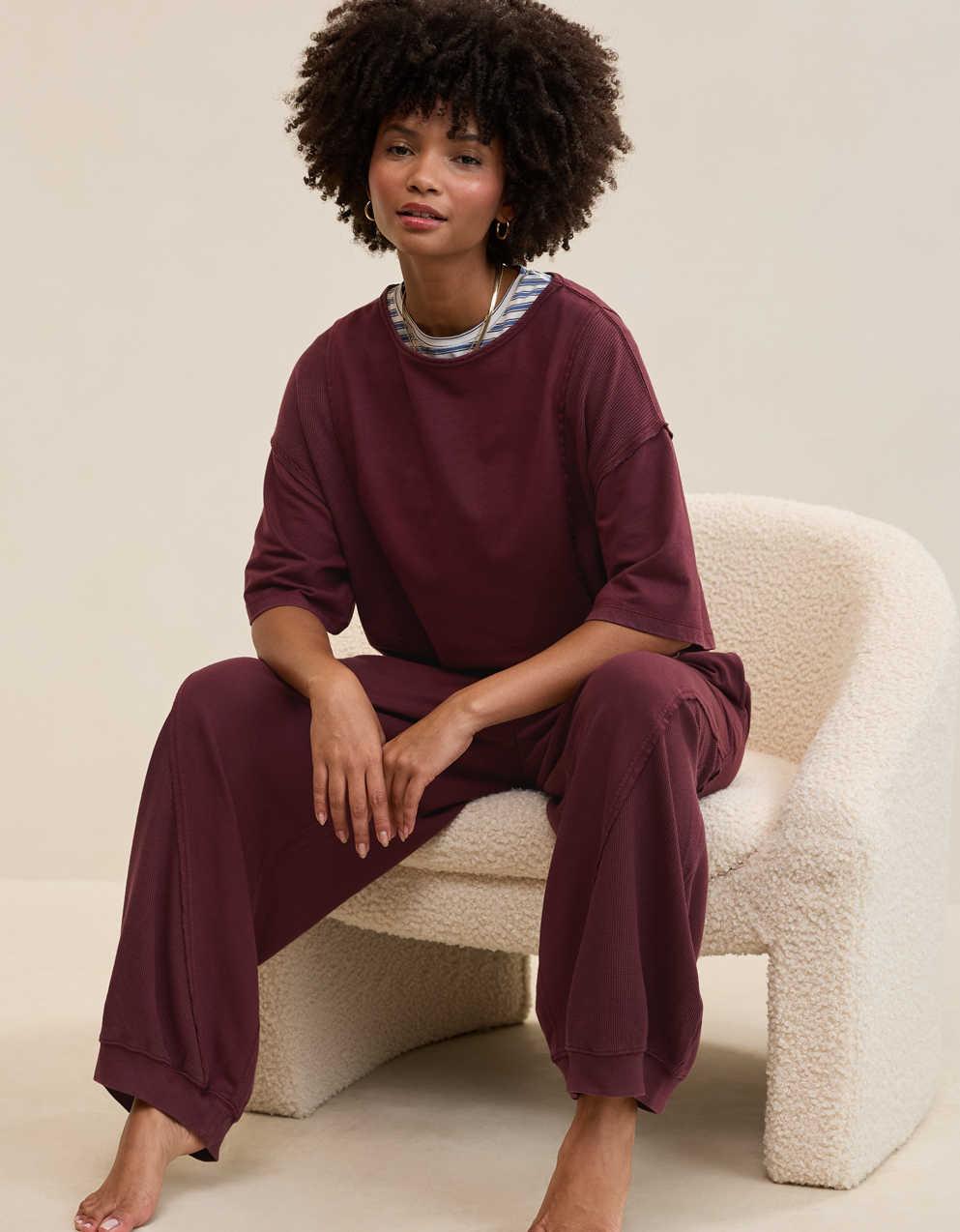 Aerie Unwind Waffle T-Shirt