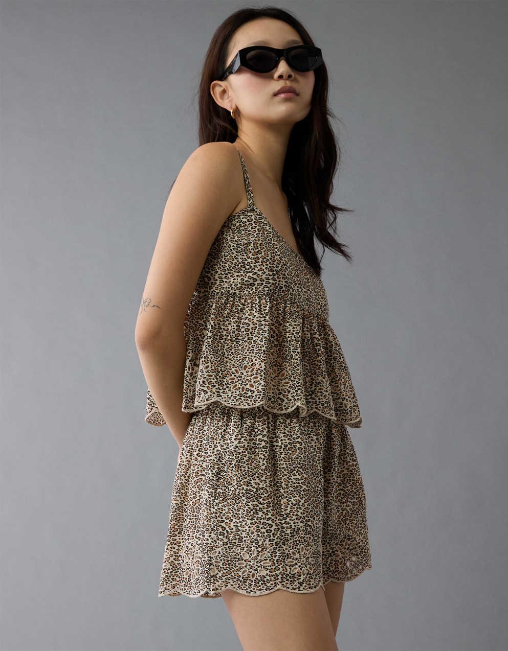 AE Leopard Eyelet Cami