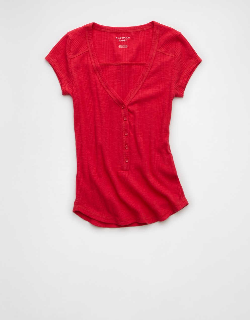 AE V-Neck Henley T-Shirt