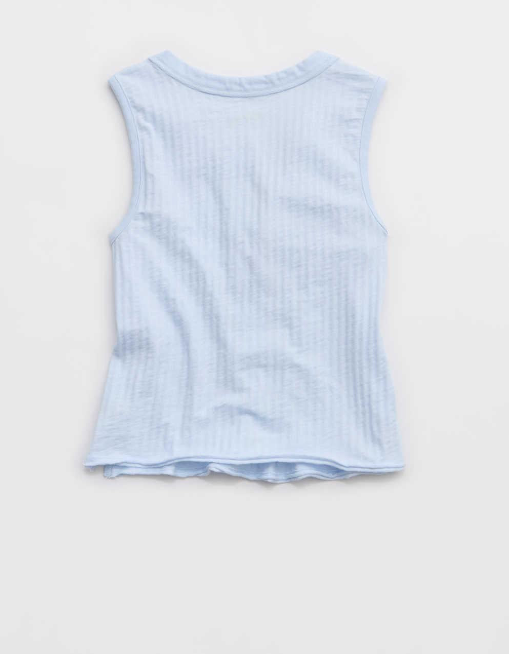 Aerie Shadow Stripe Henley Tank Top