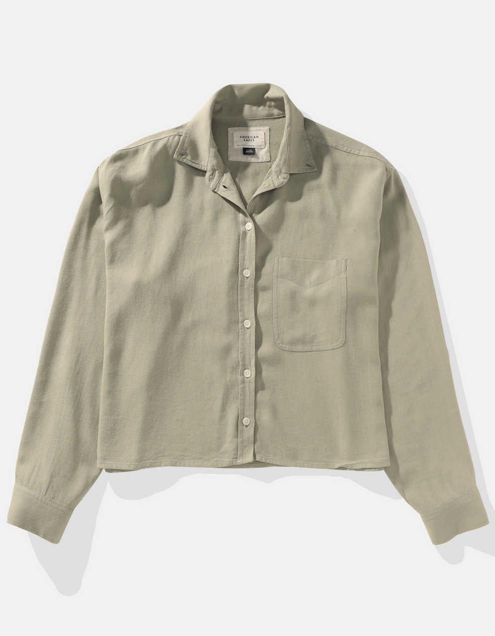 AE Cropped Button Up Shirt