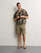 AE Relaxed Fit Camp Collar Button-Up Shirt