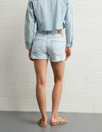 AE Strigid Ripped Super High-Waisted Relaxed Denim Short