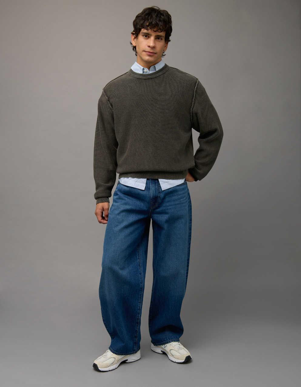 AE Washed Reverse Sweater
