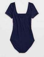 SMOOTHEZ Short Sleeve Square Neck Bodysuit