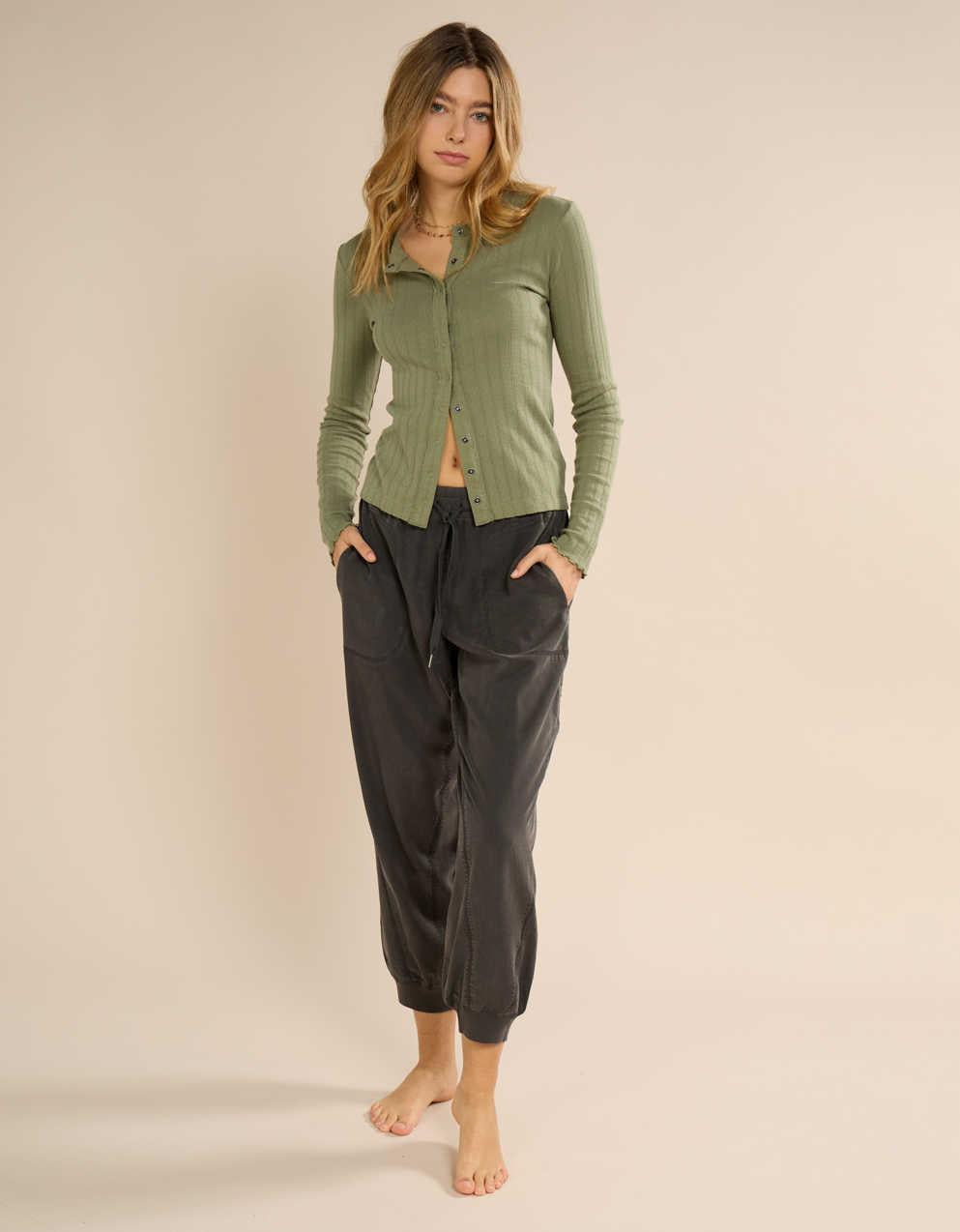 Aerie Pointelle Cardi T-Shirt