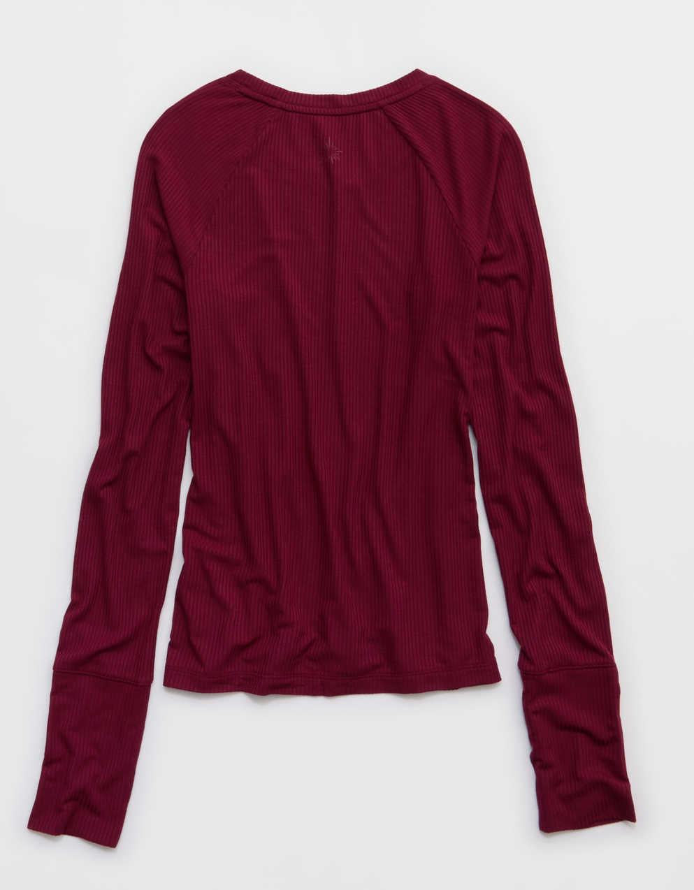 OFFLINE By Aerie Thumbs Up Fitted Ribbed T-Shirt