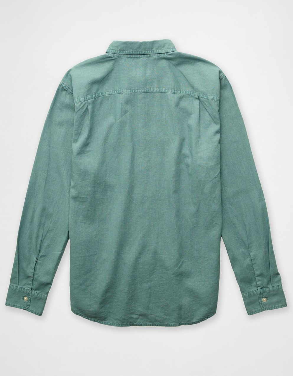 AE Standard Fit Linen-Blend Button-Up Shirt