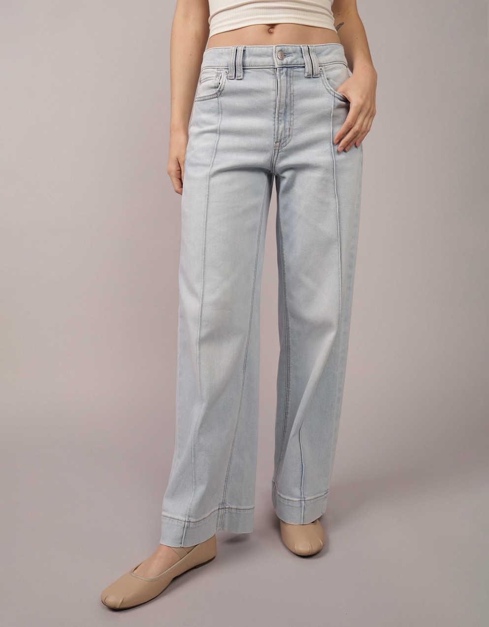AE Stretch Super High-Waisted Baggy Wide-Leg Jean